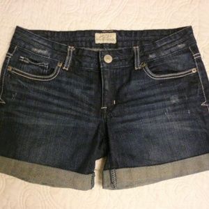 Aeropostale Distressed Cuffed Jean Shorts sz 3/4